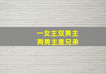 一女主双男主 两男主是兄弟